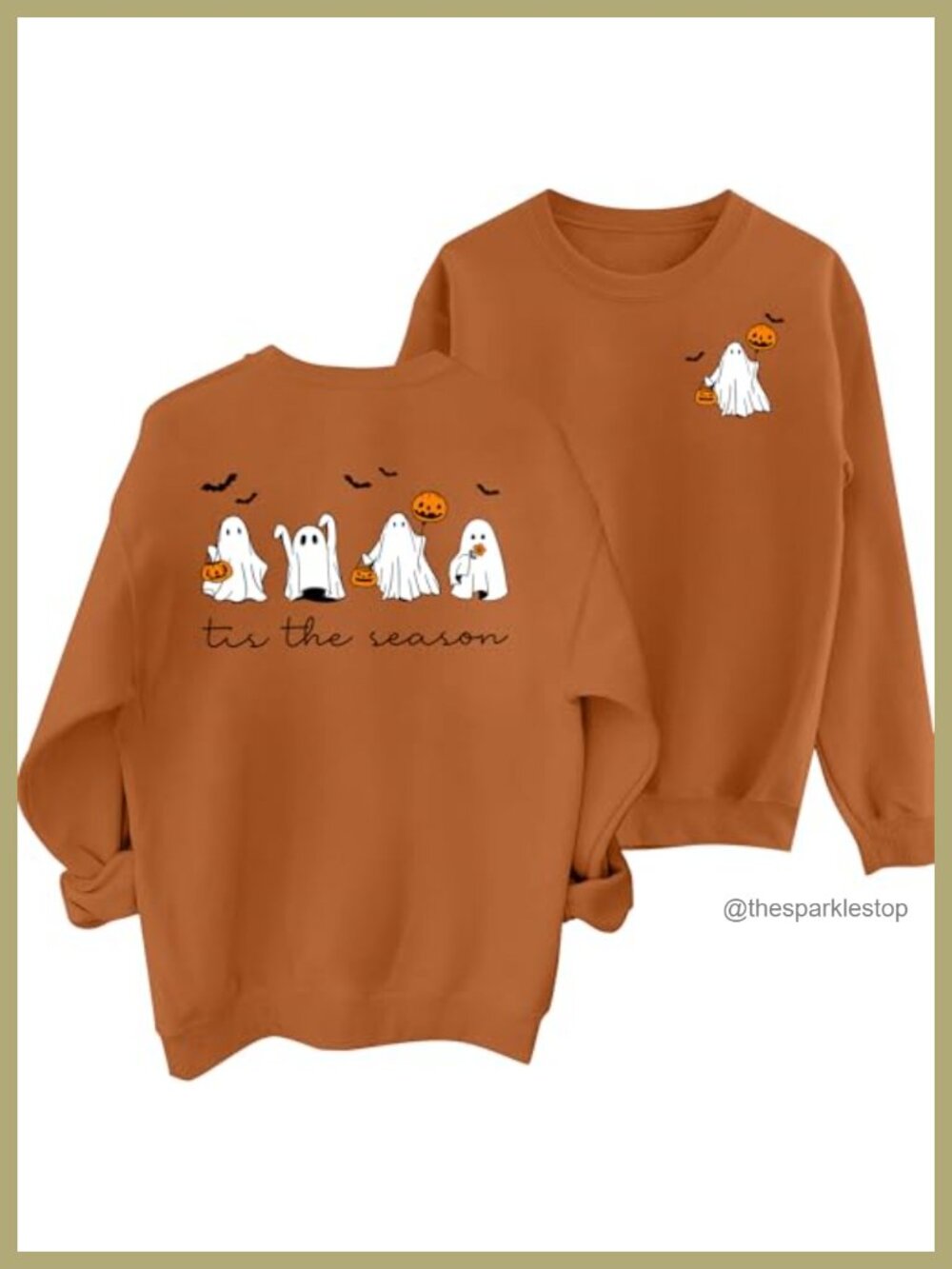 Halloween Sweatshirt Women Pumpkin Ghost Graphic Long Sleeve Pullover